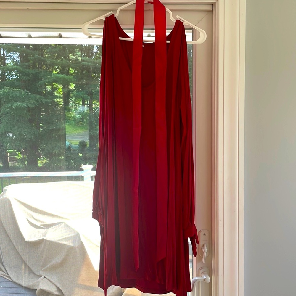 Long sleeve Red X-Large dress w/ red ribbon
